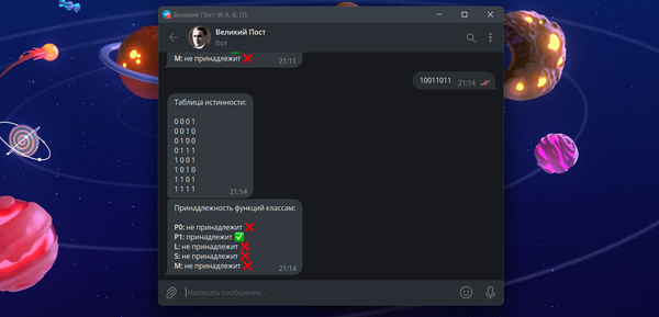 Иллюстрация работы бота Великий Пост